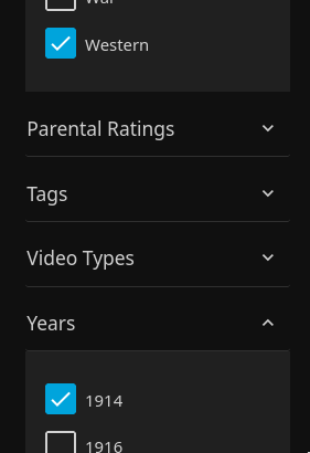 Filter Menu